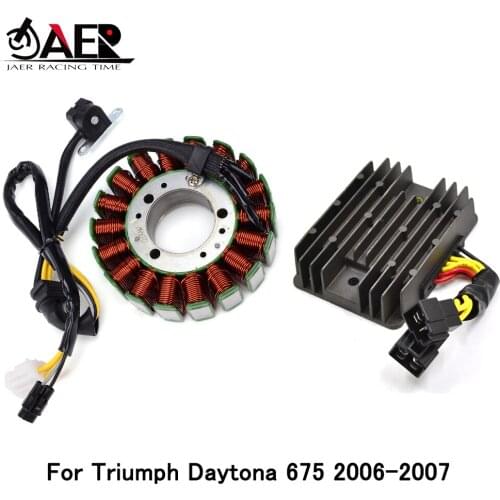 JAER For Triumph Daytona 675 2006-2007 Generator Stator Coil + Voltage Regulator Rectifier