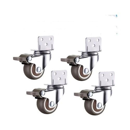 4PCS Furniture Caster Caster Wheels Soft Rubber Baby Stroller Caster Wheels Bed Wheels Home Accessories