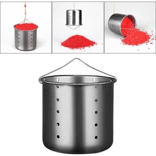 Fishing Baits Feeder Cage Holder Trap Basket Lures Thrower Container Cups with