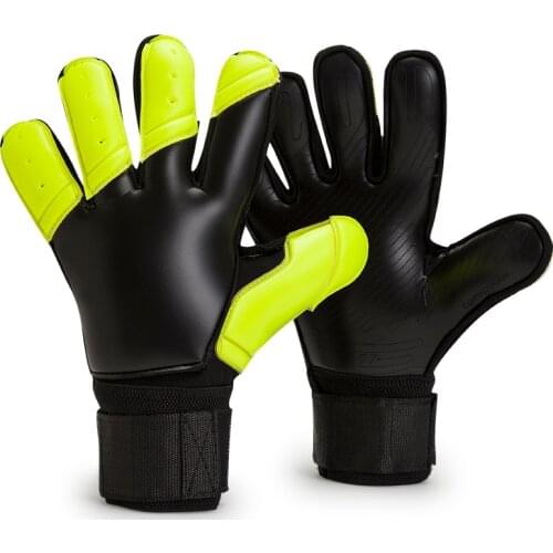 Full Latex Goalkeeper Gloves with Removable Fingersave Protection Emulsion Soccer Football Goalie Gloves Adults Size 8 9 10