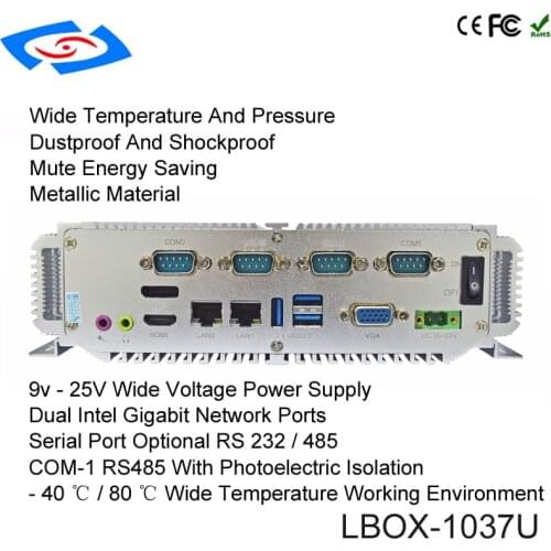 Mini computer barebones system desktop i7 IPC industrial computer barebones i5 thin PC fanless mini PC