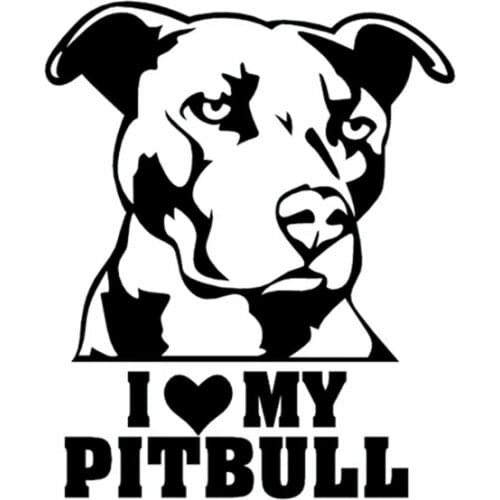 Fashionable I Love My Bulldog Car Sticker Pvc Funny Window Stop Motorcycle Portable Trunk Reflective Decal Accessories 18CM*15cm