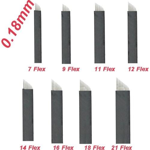 New 0.18mm Lamina Tebori 7/9/11/12/14/16/18/21 Microblading Pin Tattoo Needles Permanent Makeup Eyebrow Manual Pen Embroidery