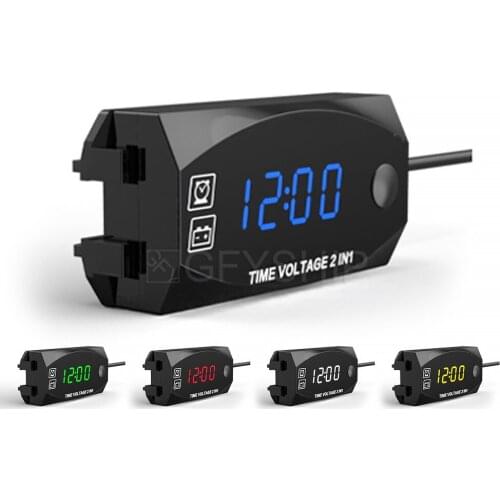 New Voltmeter Electronic Time Meter LED Two-in-one Multi Function Large Scale Electronic Screen One Machine Dual Purpose
