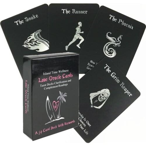 Island Time Wellness Love Oracle Cards Tarot Decks Clarification and Complement Readings a 54 Card Deck with Keywords Games