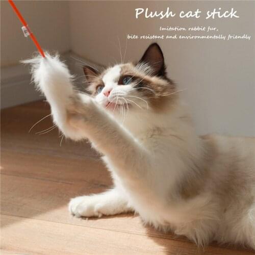 Plush Cat Stick Fairy Stick Imitated Rabbit Fur Bite Resistant Environmentally Friendly Cat Stick Cat Pet Supplies