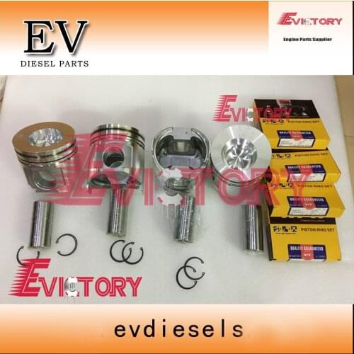 Yanmar 4D106E S4D106E 4TNV106 4TNV106T piston 123900-22080 123901-22080 and piston ring set for komatsu loader