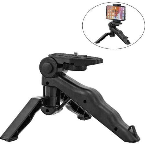 Mini Portable and Stable Folding Tripod Stand 120 Degree Head Rotation Smartphone Stand Fit for GoPro Hero 9 8 7 5