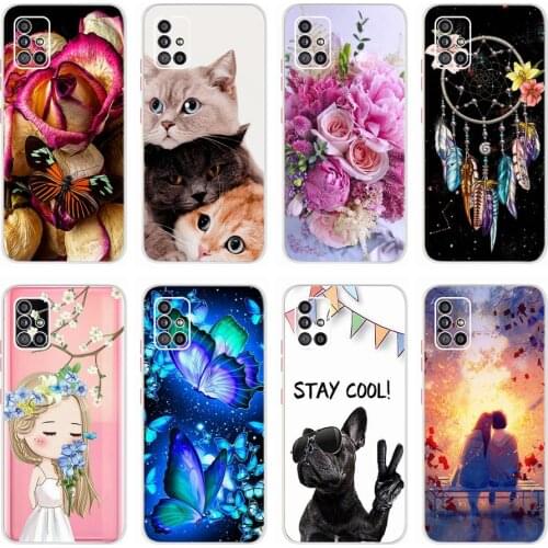 For Samsung Galaxy A51 5G Case SM-A516B A515F Soft Slim Cute Cartoon Shockproof Cover For Samsung A51 A 51 5G Phone Cases Bumper
