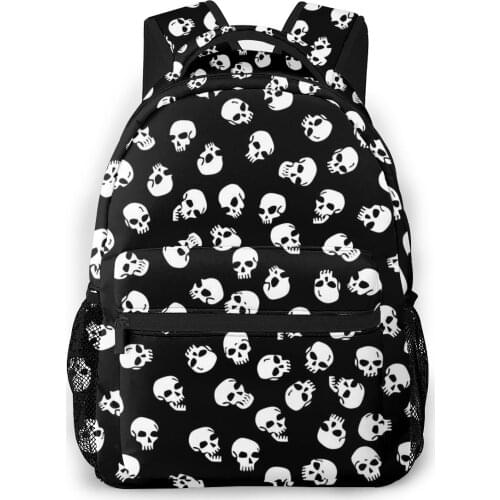 Women Backpack with Multiple Using Women Backpacks Geometric Cool Halloween Skulls Female School Bag Girls Travel Bag