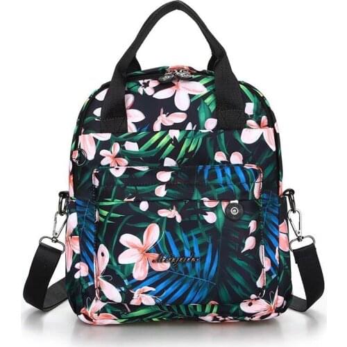 Fresh Style Women Backpacks Floral Print Bookbags Canvas Backpack School Bag For Girls Rucksack Female Travel Backpack