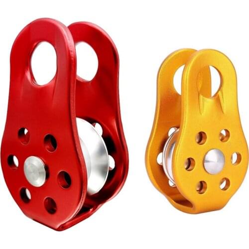 Hot Sale Rock Climbing Pulley Fixed Sideplate Single Sheave Pulley Outdoor Survival Tool High Altitud Traverse Hauling Gear