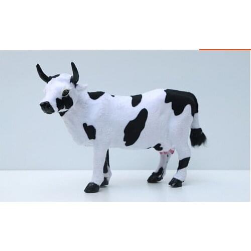 Cute simulation cow toy polyethylene & fur cow model gift about 17x27cm 2442