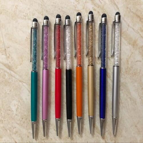 Fashion Stylus computer Touch phone screen pen Colors Crystal Business office Ballpoint Pen for Stationery Office & School