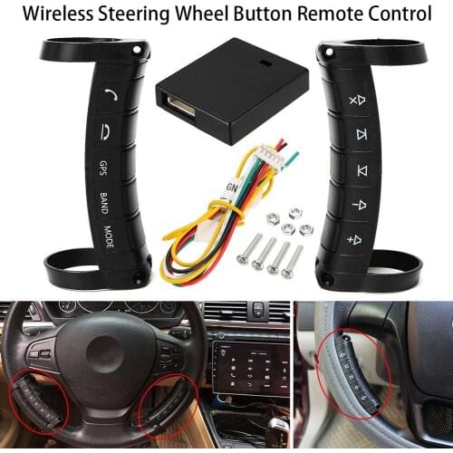 Universal Multi-function Wireless Steering Wheel Controller DVD Navigation Buttons Controller Remote Controls Car Accessories