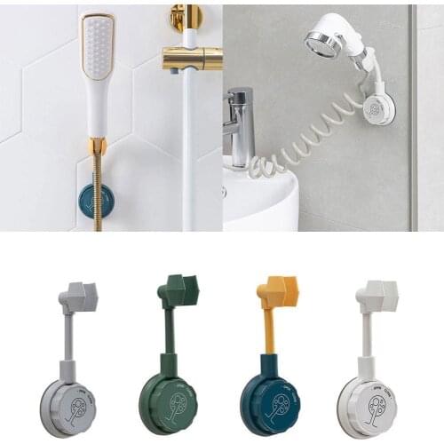 Universal Adjustable Shower Head Bracket Fixed Base Shower Nozzle Hanging Seat Rain Shower Head Bathroom Shower Accessories