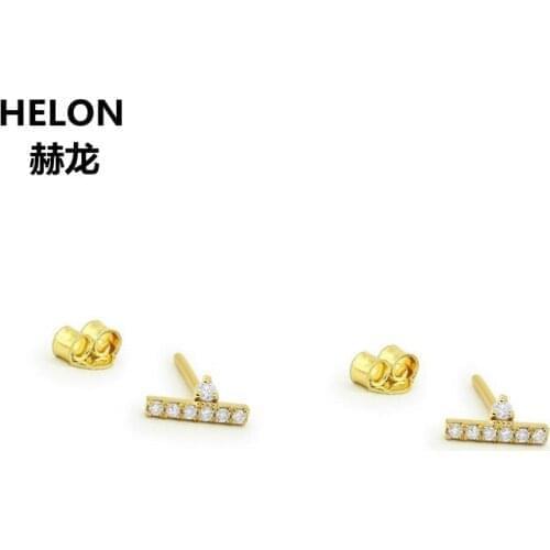 0.09ct SI/H Natural Diamonds Stud Earrings Solid 14k Yellow Gold Women Earring Anniversary Engagement Wedding Party Fine Jewelry