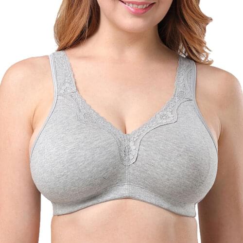 Vogue Secret Women Bra Soft Cups Wireless Full Coverage Minimizer Bras Plus Size B C D E F 36 38 40 42 44 46 48 50