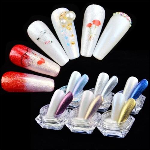 1g Mermaid Pigment Powder on nails Super Shimmer Magic Nail Glitter Laser Manicure Decorations