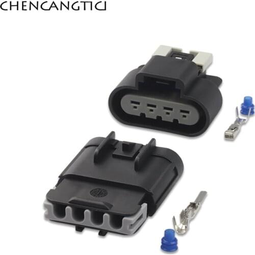 1 Set Delphi 4 Pin Way Auto Waterproof Connector Fuel Electric Gasoline Pump Socket Male Female Plug For Buick 15326633 15326631