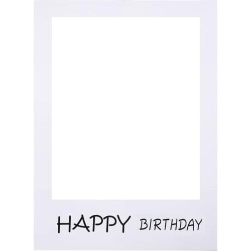 1PC Happy Birthday Photo Frame Anniversary Birthday Pictures Booth Props Party Favors Supplies Decoration A35