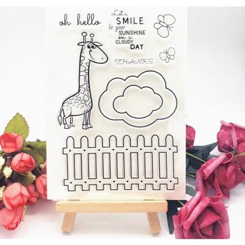 1pc Giraffe Silicone Clear Seal Stamp DIY Scrapbooking Embossing Photo Album Decor Rubber Stamp Art Handmade Stationery Reusable