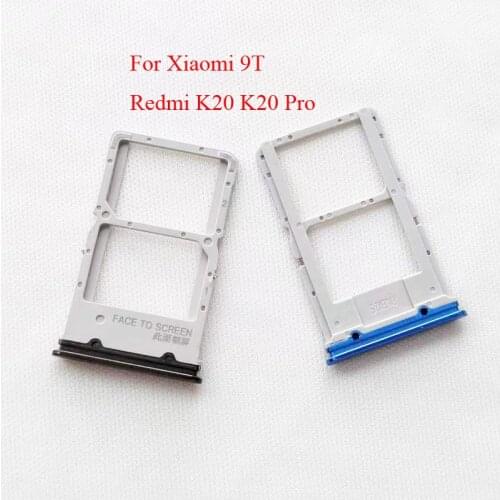 10pcs/lot For Redmi K20 K20 pro Sim Card Tray +Micro SD Card Adapter Socket Slot Holder For Xiaomi 9T