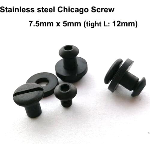 10pcs/bag 1/2" Stainless steel 304 chicago black screw knife scabbard Tek lok buckle screw Holster clips screw for 5mm hole(EAM)