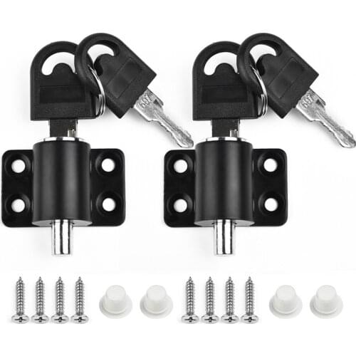 2Pcs Locks Sliding Patio Set Window Bolt With 2 Keys Universal Home Security Practical