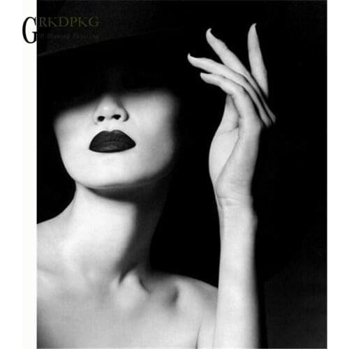 5D DIY Diamond drawing,Diamond embroidery,Marilyn Monroe,Red lips,nude,Sexy,portrait,Unfinished decorative painting