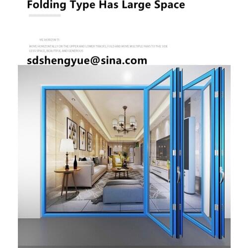 Closing automatic locking door Elegant and high quality new design exterior accordion aluminium outdoor folding door