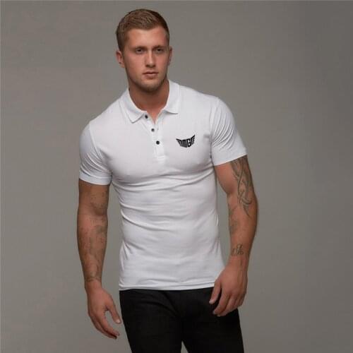 Brand Cotton Mens Shirts Casual Fitness Fashion Polo Shirt New Mens Short Sleeve Polo Shirts Clothing Trend Sport Polo Shirts