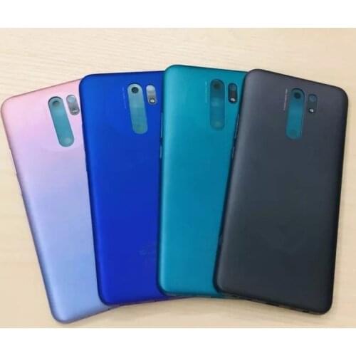 Redmi9 Original Rear Housing For Xiaomi Redmi 9 Back Cover Repair Replace Phone Battery Door Case + Logo Buttons