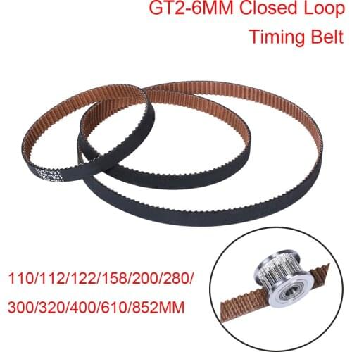 3D Printer Parts GT2-6MM Closed Loop Timing Belt GT2 Belt Rubber With Anti-Slip 2GT 6MM Synchronous Belt Reprap VS GATES-LL-2GT