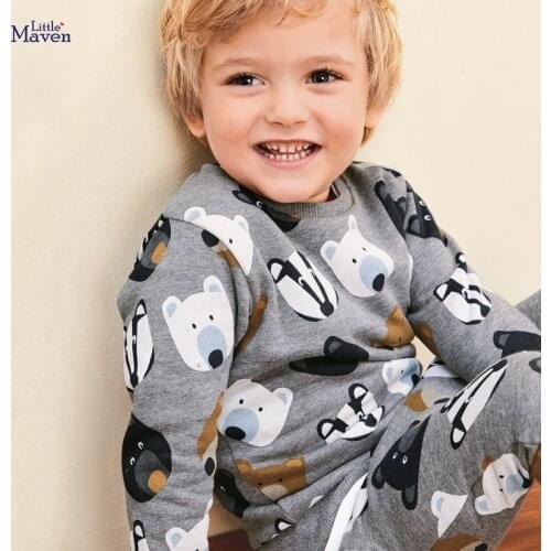 Childrens Clothes Autumn Winter Baby Boys Casual Cartoon Sets Fashion Print Sweatshirt Pants 2pcs for Boys Kids Active Suits