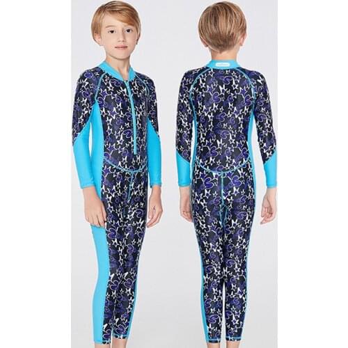 Swimwear Children One Piece Beach Swimsuit Sun Protection Rash Guard Boys With Sleeves Kids Swimming Surf Long Sleeve Swimsuit