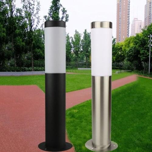 E27 Waterproof Stainless Steel Pillar Light Outdoor Garden Lawn Lamp Aluminum Pillar Post Light landscape lawn Bollards Light