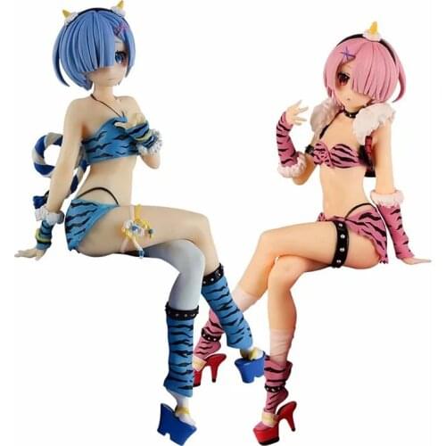 16cm Anime Re:Life In A Different World From Zero Ram Rem Action Figure PVC Demon Costume Collection Model Dolls Toys for Gifts