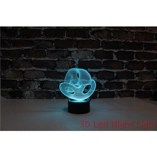 Hot Sale Living Room Table Light 3D Led Indoor Night Light with CE and RoHS Certificate YJM-2896