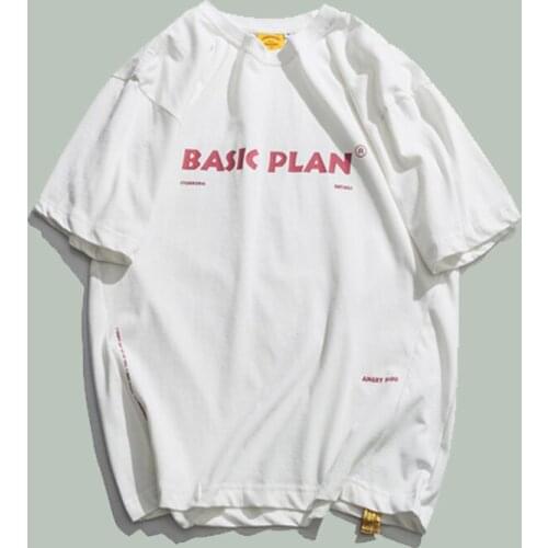 Print Letters Loose T-shirt Men NEW Hip Hop Harajuku Streetwear Oversize Top Summer Cotton Campus Vogue Couple Fashion Tshirt