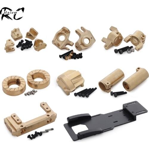Brass Weights AR44 Axle Links Mount Steering Knuckles Diff Cover Battery Tray for 1/10 RC Crawler Car Axial SCX10 II 90046 90047