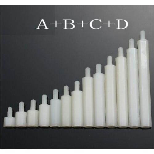 M3*5+6 M3*6 7 8 9 10 11 12 13 14 15 16 17 hexagonal nylon column spacing/single head isolation M3X5+6