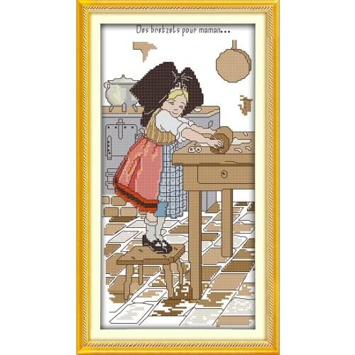 Everlasting Love Learn To Do Pastry Chinese Cross Stitch Kits Ecological Cotton Stamped Printed 14CT 11CT DIY Wedding Decoration