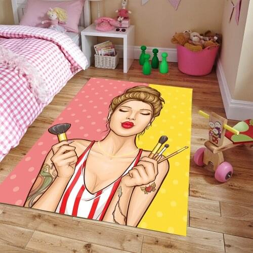 Pop art Victoria Secret Patterned Rug Non-Slip Floor Mat,Kitchen Rug,Corridor Carpet, modern Carpet, Design Rug,Themed Carpet
