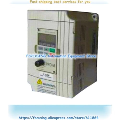 New Original Single Phase 220V Converter VFD007M21A-A AC 5A 0.1~400Hz VFD-M 0.75kW Motor Drive In Box