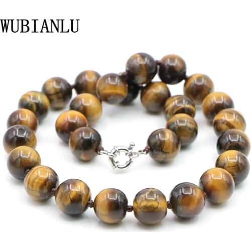 New Fashion Charm 6 Styles Natural Tiger Eye Gem Stone Necklace Clavicle Chain Women Girl Choker Banquet Gift Jewelry Wholesale