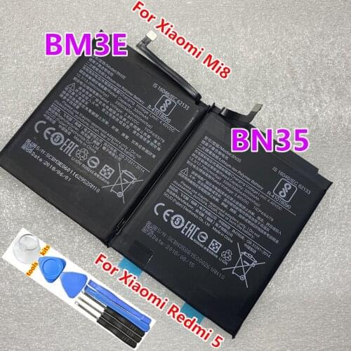 NEW Original BM3E BN35 Battery For Xiaomi 8 Mi 8 Mi8 M8 / Redmi 5 5.7" Batteries