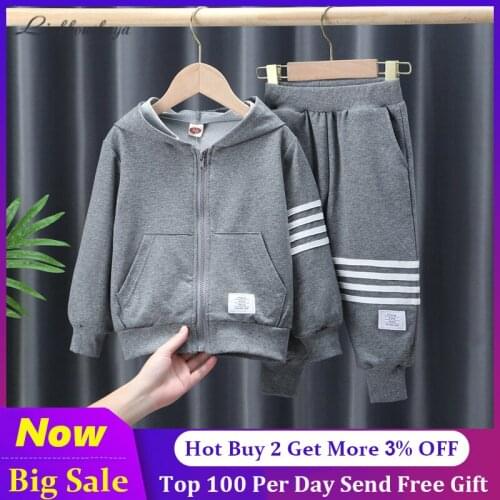Autumn Winter Toddler Boys Clothes Kids Girls Clothes Hooded+Pant 2pcs Outfit Suit Children Costumes Set For Boys Clothing