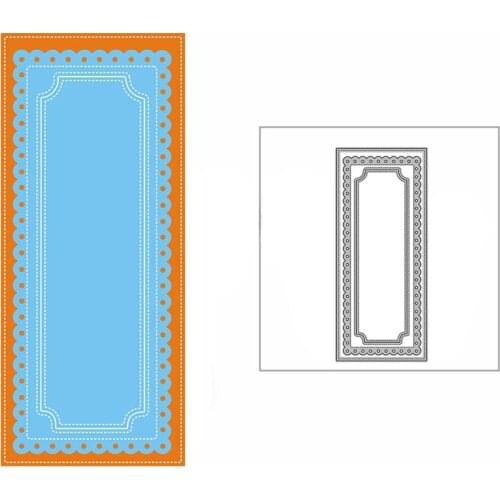 New Stitched Slimline Border Craft Embossing Mold 2021 Metal Cutting Dies for DIY Decor Scrapbooking Album Card Making No Stamps