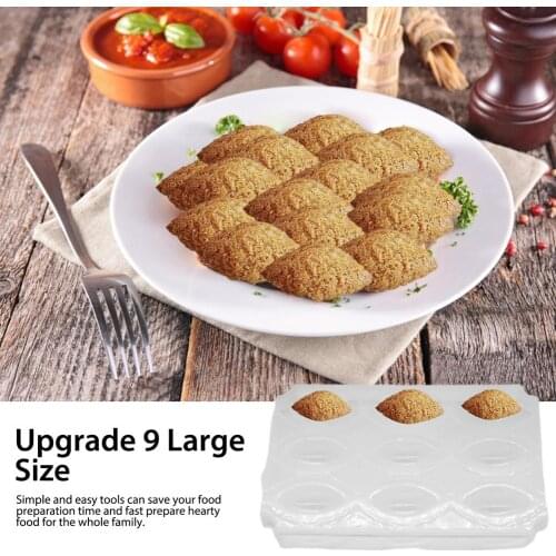 Hot Sale 9 Holes Manual Kibbeh Express Meatball Maker Meatloaf Mold Press Minced Meat Processor Cake Desserts Pie Kitchen Tools